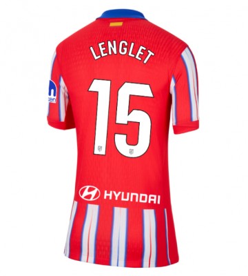 Atletico Madrid Clement Lenglet #15 Primera Equipación Mujer 2024-25 Manga Corta